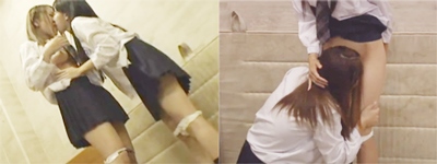 無料エロ動画「美少女ＪＫ制服レズ♪パンツ降ろして舐め合いっこ盗撮」の紹介画像