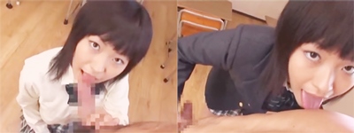 無料エロ動画「JK制服手コキ☆純朴な女子高生♪乳首舐めるねーってチンポ弄り！」の紹介画像