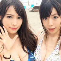 マジで可愛い素人水着ギャルを湘南ビーチでナンパ即ハメ！どっちも巨乳だよ！-のサムネイル画像