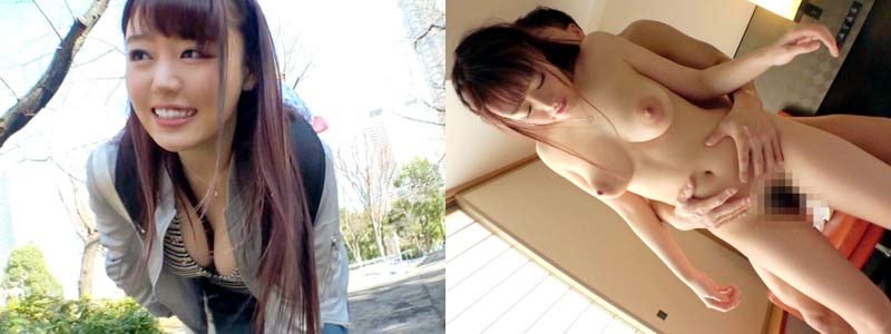 無料エロ動画「ロケット乳の浜崎真緒チャンが素人娘として登場！」の紹介画像
